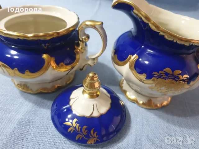 Барокови релефни  големи захарница и латиера Severin Handgemalt, снимка 7 - Сервизи - 48815109