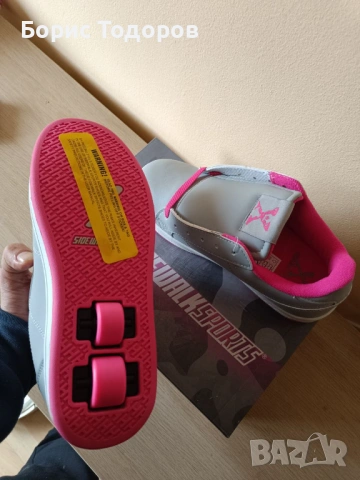 Юношески Маратонки Кецове с колелца Sidewalk спортни обувки сив цвят 38 номер, снимка 2 - Детски маратонки - 53603821