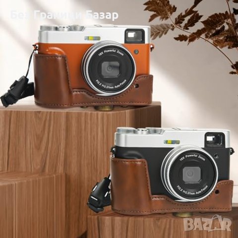 Нов Професионален Елегантен Кожен Калъф за Камера DC202-AF, снимка 5 - Чанти, стативи, аксесоари - 43421707