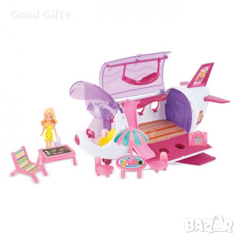 Комплект самолет с кукла и 14 аксесоара, снимка 2 - Кукли - 39175060