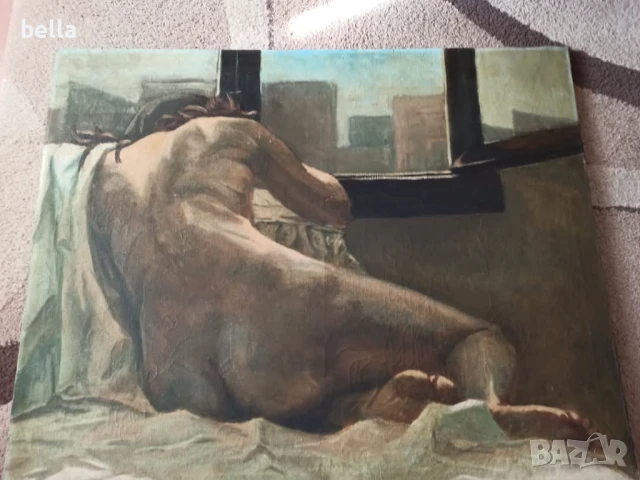 СТАРА ОРИГИНАЛНА ГОЛЯМА МАЙСТОРСКА ТВОРБА -ГОЛО ТЯЛО, снимка 2 - Антикварни и старинни предмети - 50820826