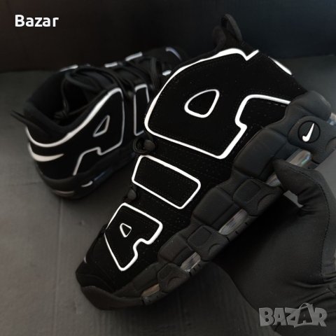 Нови Оригинални Обувки Nike Air Air More Uptempo Black Мъжки Кецове Маратонки Размер 44 Номер 28см, снимка 2 - Кецове - 40258823