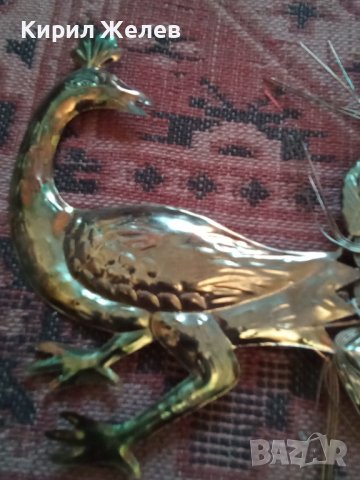 Сувенир паун красив метален 41560, снимка 6 - Декорация за дома - 42999162