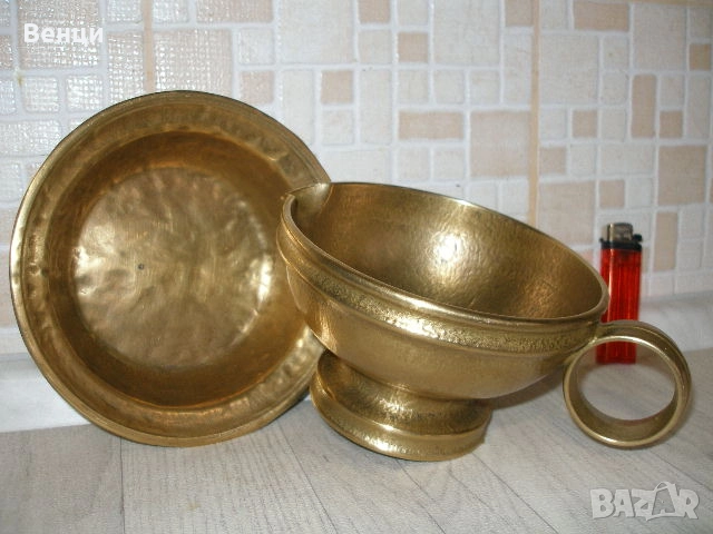 Бронзови Паница Чиния, снимка 11 - Антикварни и старинни предмети - 52208496