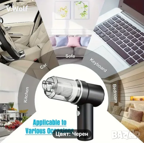 Прахосмукачка безжична,USB , снимка 4 - Прахосмукачки - 50207498