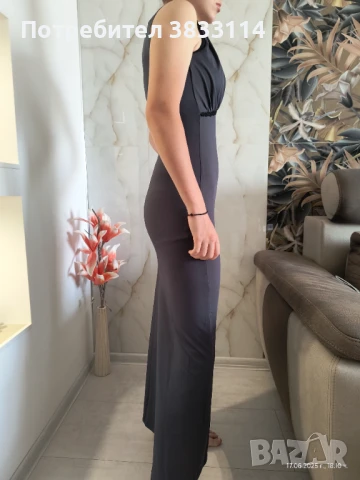 Дълга елегантна рокля с едно рамо - нова, снимка 2 - Рокли - 50818701
