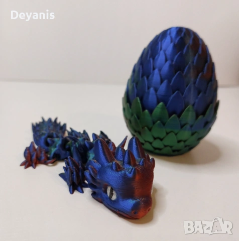 Играчка 3D принтирани драконче с драконово яйце, снимка 3 - Фигурки - 53398207