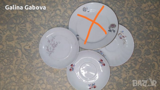 Старинни порцеланови чинии , снимка 4 - Чинии - 29023423