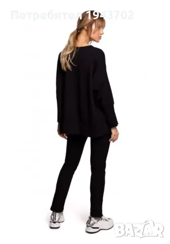 Дамски суичър в черен цвят M491 MOE, снимка 3 - Суичъри - 47751984