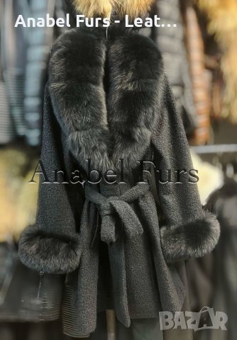 Дамски палта от кашмир и естествен косъм от лисица, снимка 16 - Палта, манта - 35535163