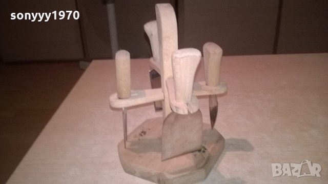 красив дървен комплект-20х14х14см-внос швеицария, снимка 7 - Колекции - 26484132