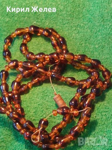 СТАРО ВИНТИДЖ КОЛИЕ ЦВЕТНО ВЕНЕЦИАНСКО СТЪКЛО 16550, снимка 4 - Колиета, медальони, синджири - 30695298