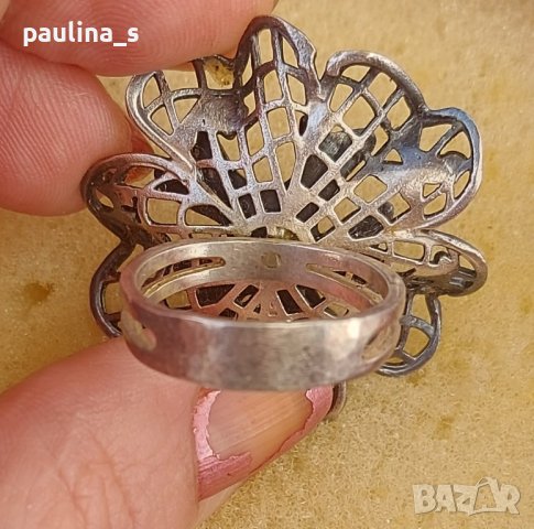 Масивен сребърен пръстен проба 925 с оксидация , снимка 3 - Пръстени - 42988163