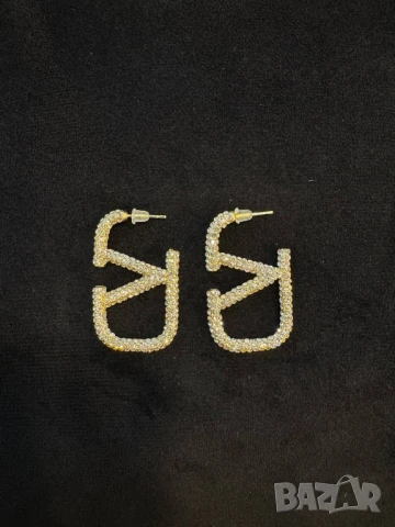 обеци от висококачествена стомана chanel valentino garavani versace ysl saint laurent , снимка 12 - Обеци - 51395628