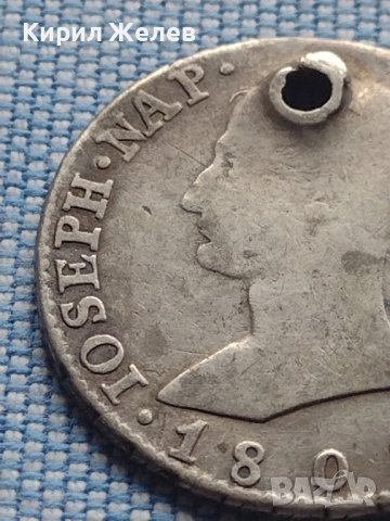 Сребърна монета 4 реала 1809г. Хосе Напалеон Мадрид Испания 13674, снимка 4 - Нумизматика и бонистика - 42967754