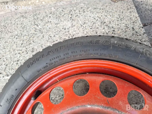 Резервна гума 115/70/16 с джанта5х110 ЕТ 41 ,тип патерица за Опел и д-р. , снимка 8 - Гуми и джанти - 47770266