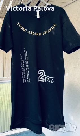 Дълга тениска( рокля) TUPAC 2 PAC SHAKUR USA унисекс, снимка 2 - Рокли - 51228862