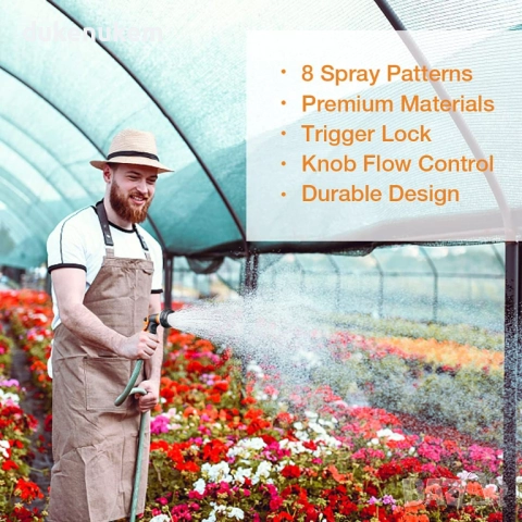 Градински пистолет, 8 режима, висок натиск, ергономичен дизайн, снимка 3 - Напояване - 52452790