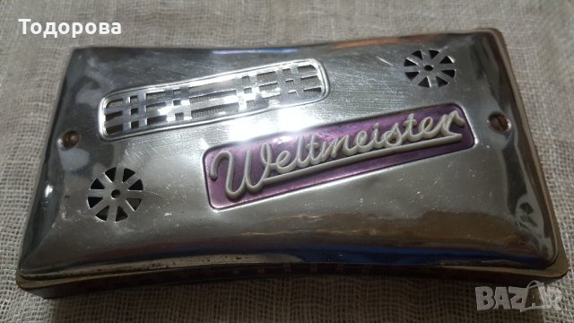 Старинна двустранна хармоника Weltmeister, снимка 4 - Антикварни и старинни предмети - 27275087
