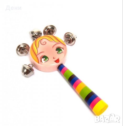 Детски дървени дрънкалки със звънчета, снимка 2 - Образователни игри - 33090347