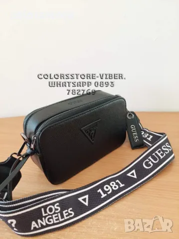 Черна чанта Guess-SG68U, снимка 4 - Чанти - 47406572