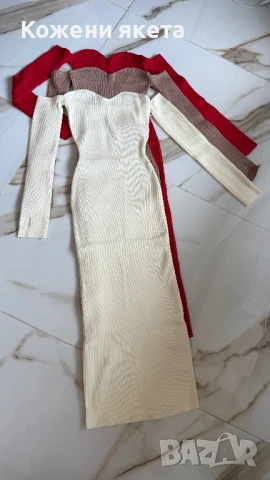 Рипс дълги рокли със сърцевидно деколте, снимка 5 - Рокли - 51363123