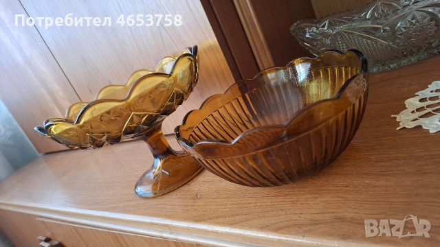 Стъклени, кристални и керамични чаши фруктиери и други, снимка 11 - Сервизи - 52822354