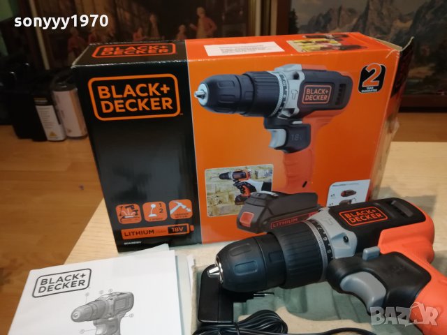 BLACK+DECKER LITHIUM 18V NEW MODEL 2101222019, снимка 4 - Винтоверти - 35516456