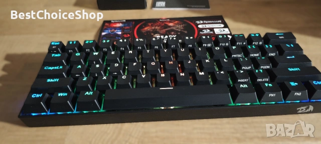 Redragon K530 Pro Draconic 60% безжична гейминг механична клавиатура RGB, снимка 8 - Клавиатури и мишки - 53585098
