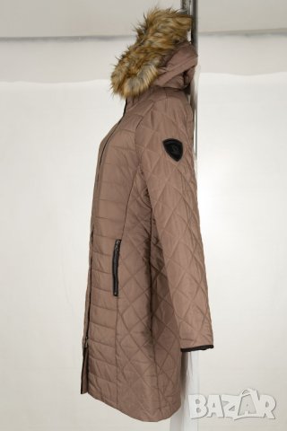 Светлокафяво дамско зимно яке марка Giorgio di Mare - L, XL/2XL, снимка 4 - Якета - 33473277