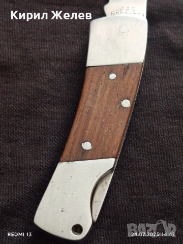 Малко джобно ножче с лого FES ROSTFREI много крадиво перфектно състояние 31595, снимка 3 - Други ценни предмети - 51128956