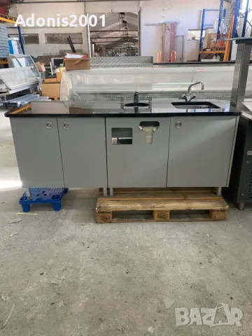 Двойна мивка с гранитен плот 200см