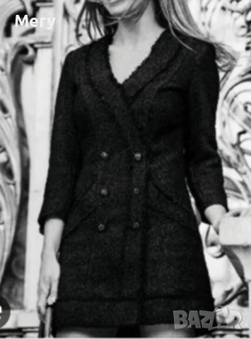 РОКЛЯ/БЛЕЙЗЪР от туид ZARA – XS, снимка 2 - Рокли - 52592569