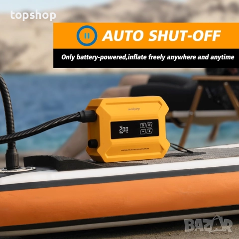 SUP Помпа dwndpump 20PSI високо налягане, електрическа, преносима помпа за SUP дъски интелигентна..., снимка 3 - Водни спортове - 51701229