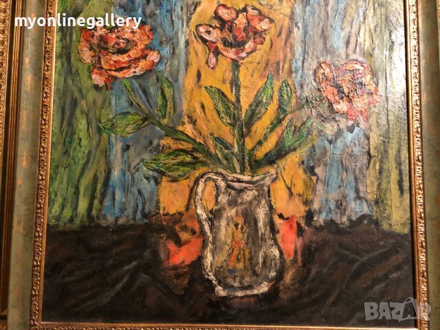 много Стара картина масло на платно, снимка 3 - Картини - 38495404