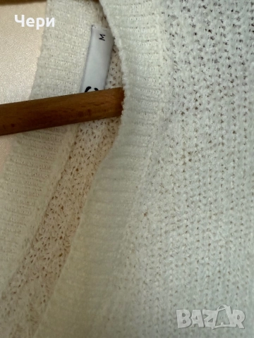 Дамски пуловер бял, снимка 3 - Блузи с дълъг ръкав и пуловери - 52772820