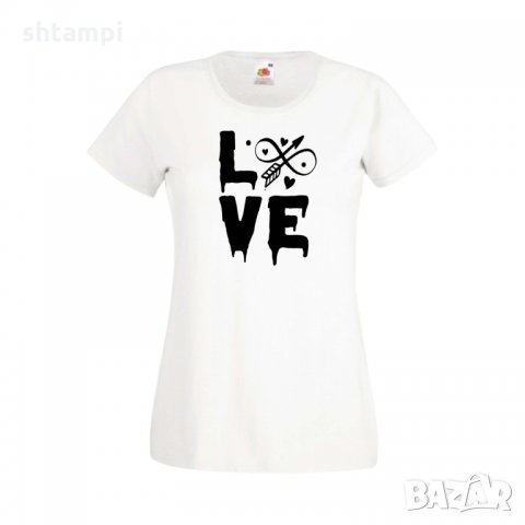 Дамска тениска Свети Валентин Love 1, снимка 3 - Тениски - 35647906