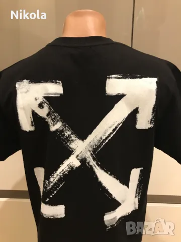 OFF-WHITE™ Paint Arrow Slim тениска, размер: S, снимка 6 - Тениски - 48678157