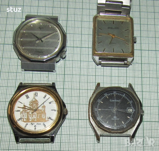 Съветски кварцови часовници за части, или реставрация, лот 12 бр., снимка 2 - Антикварни и старинни предмети - 53572427