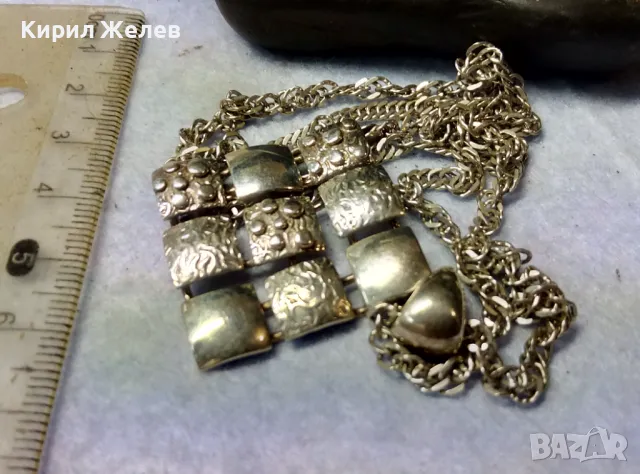 ШАРМАНТЕН АЖУРЕНТ СРЕБЪРЕН МЕДАЛЬОН РОДИРАНО СРЕБРО 925 със СРЕБЪРНА ВЕРИЖКА СРЕБРО 925 ITALY 28488, снимка 11 - Колиета, медальони, синджири - 49734065