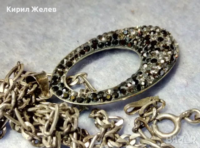 СКЪПОЦЕНЕН СРЕБЪРЕН ПЕНДАНТ СРЕБРО 925 с МАРКАЗИТИ ЦИРКОНИ и СРЕБЪРНА КАРТИЕ ВЕРИЖКА СРЕБРО925 40512, снимка 4 - Колиета, медальони, синджири - 49916660