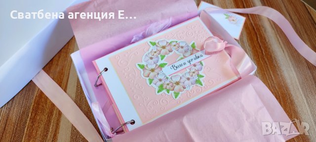 Албум за снимки с подаръчна кутия и таг за пожелание , снимка 4 - Подаръци за кръщене - 38374533