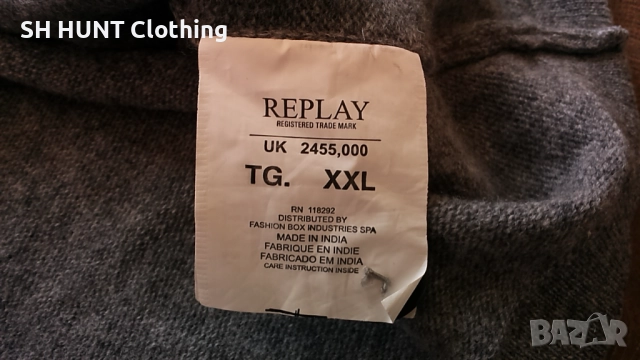 REPLAY KNIT 86% Wool размер L мъжка жилетка 86% Вълна 3-32, снимка 9 - Пуловери - 52695939