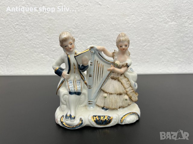 Немска порцеланова фигура на музиканти. №4831, снимка 1 - Други ценни предмети - 43478837