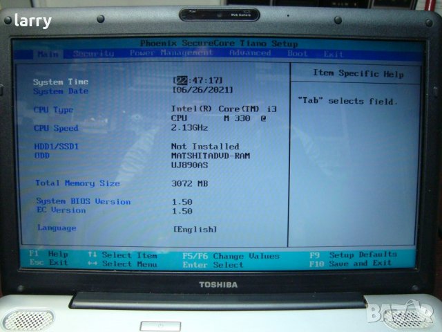 Toshiba Satellite L500-21G лаптоп на части, снимка 4 - Части за лаптопи - 33525889