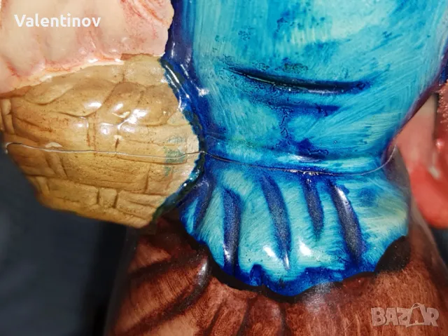 Две старинни керамични статуетки , снимка 5 - Статуетки - 48157793