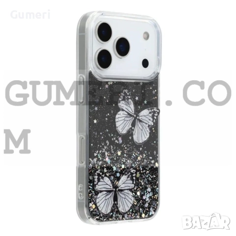 Apple iPhone 17 Pro Силиконов Гръб с Пеперуди, снимка 2 - Калъфи, кейсове - 52177261