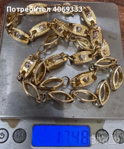 Златен ланец 17.48гр 14к 64см, снимка 2 - Колиета, медальони, синджири - 50691065
