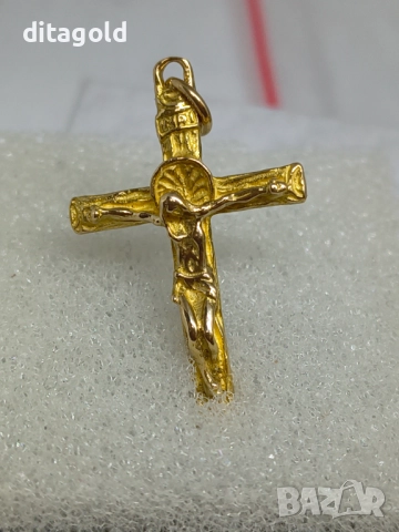 Употребяван 18К златен синджир и 18К златен кръст, снимка 5 - Колиета, медальони, синджири - 52751103