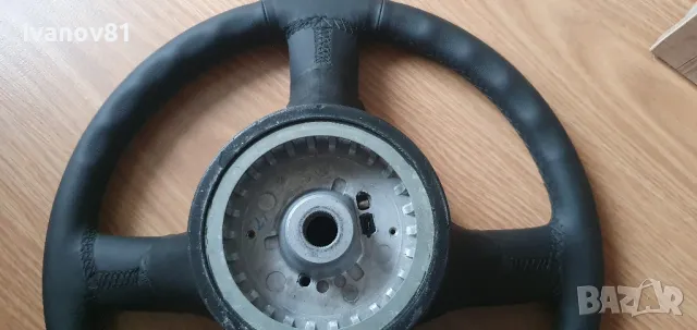 Bmw E30 M3 EVO 89' Sport Steering Wheel small 370mm Full Leather 2226086 м волан бмв е30 KBA 70121, снимка 10 - Части - 49333343